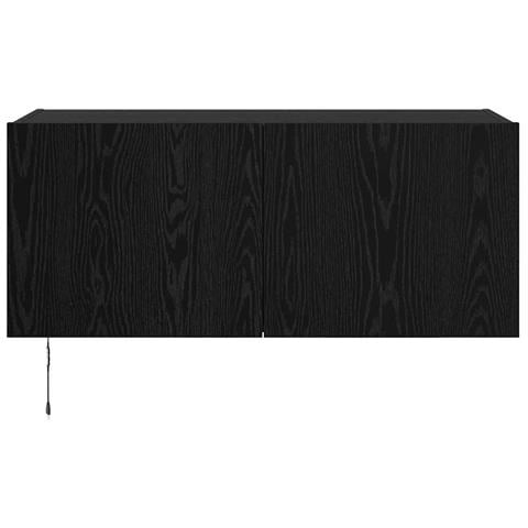 Mobile TV da parete Rovere Nero 100 x 35 x 41 cm - Foto 9