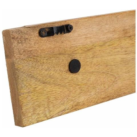 Portabito In Legno Con 3 Ganci Verniciato A Mano Marrone 48x5x10h - Foto 7