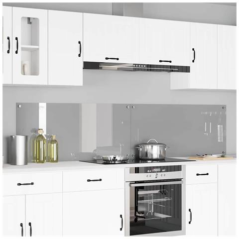 Rivestimento da Cucina 2 pcs Grigio chiaro 110 x 50 cm - Foto 2