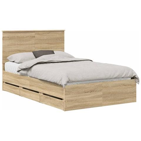 Struttura del letto con cassetto Rovere Sonoma 120 x 190 cm - Foto 1