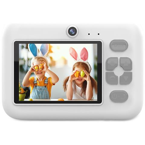 Fotocamera Istantanea Per Bambini Click&go Con Stampante, 48mp, Video Full Hd 1080p, Zoom 16x, Schermo 2,4”, Giochi, Cornici Divertenti E 4 Rotoli Di Carta Inclusi - Foto 2