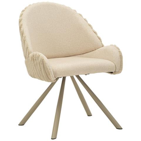 Set 2 Sedie Stoccolma -a- Imbottite Crema 58x53x85 Cm, Seduta H 45 Cm - Foto 1
