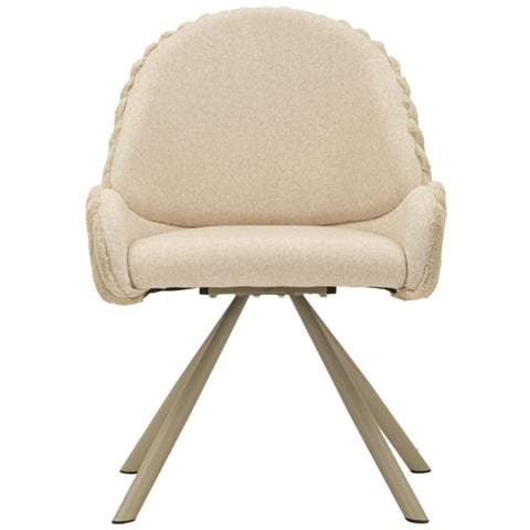 Set 2 Sedie Stoccolma -a- Imbottite Crema 58x53x85 Cm, Seduta H 45 Cm - Foto 2