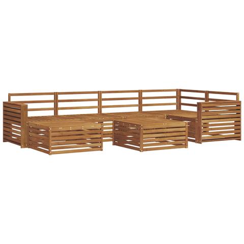 Set di divani da esterno 7 pcs Naturale - Foto 1