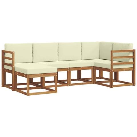 Set di divani con cuscino 6 pcs Naturale e Crema - Foto 1