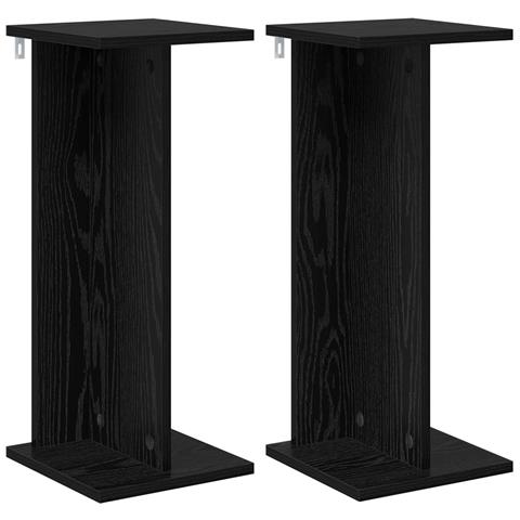 Supporto per piante 2 pcs Rovere Nero 25 x 25,5 x 60,5 cm - Foto 1