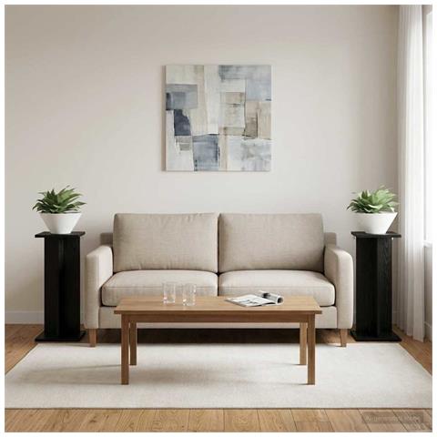 Supporto per piante 2 pcs Rovere Nero 25 x 25,5 x 60,5 cm - Foto 2