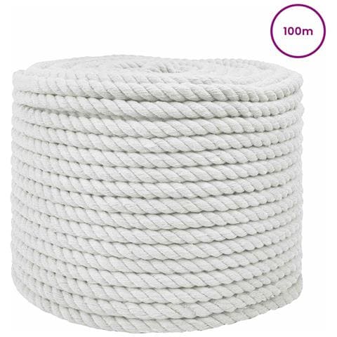 Corda Bianco 1 x 1 x 10000 cm Cotone - Foto 2
