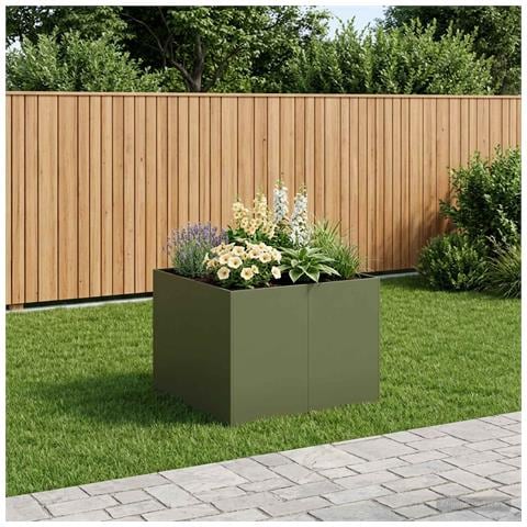 Vaso da giardino Verde Oliva 80 x 80 x 60 cm - Foto 2