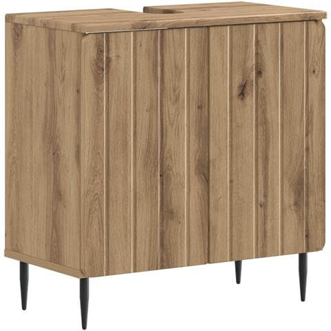 Armadio per Lavabo da Bagno ZWOLLE Rovere Artigianale - Foto 1