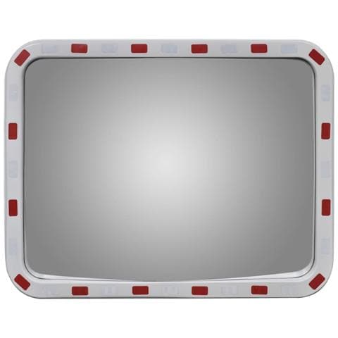 Specchio Traffico Convesso Rettangolare 60 X 80 Cm Con Catarifrangenti - Foto 2