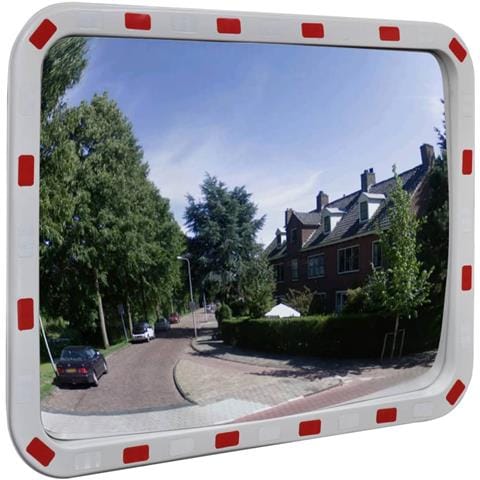 Specchio Traffico Convesso Rettangolare 60 X 80 Cm Con Catarifrangenti - Foto 1
