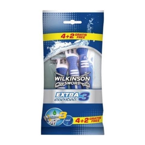 Rasoio Da Barba Usa&getta Extra3 Essential X 4 + 2 - Foto 1
