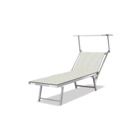 Lettino Piscina Fisso C / tetto Ecru Cf1 - Foto 1
