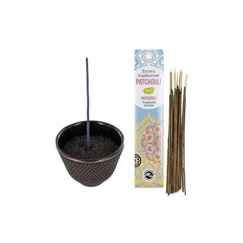 Porta Incenso In Ghisa Zen Nero E Oro + Incenso Indiano Con Patchouli - Foto 1