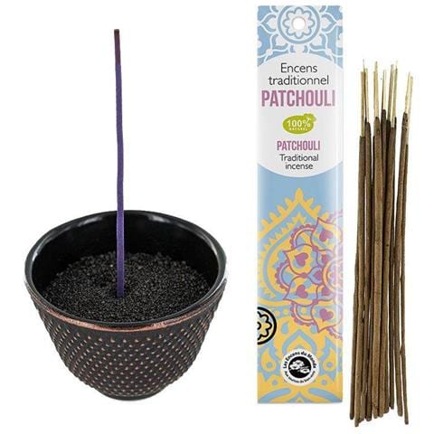 Porta Incenso In Ghisa Zen Nero E Oro + Incenso Indiano Con Patchouli - Foto 2