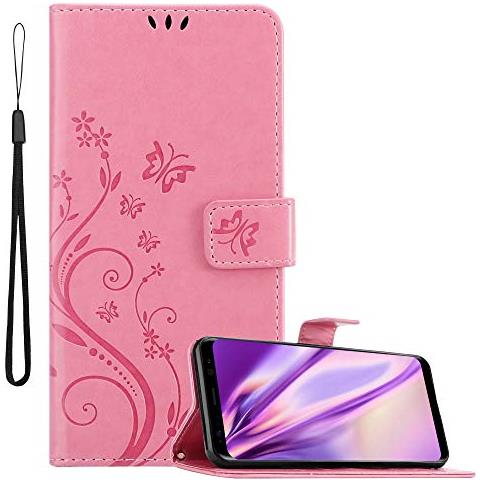 Custodia Compatibile Con Samsung Galaxy S8 Plus In Rosa Fiore - Coperchio Protettivo In Design Floreale Con Chiusura Magnetica, Funzione Stand E Slot Per Carte - Foto 1
