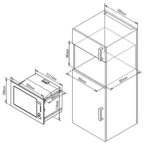 Forno Microonde da Incasso MICG25GDFW con Grill Capacità 25 Litri Potenza 900 Watt Colore Bianco - Foto 2