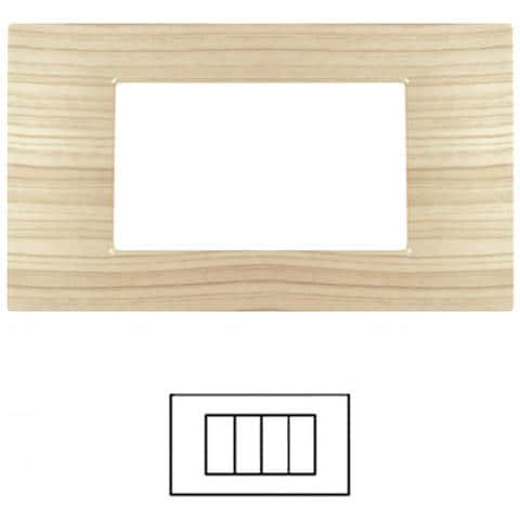 Placca 2 3 4 7 Posti Abete Vimar Plana Compatibile - Foto 1