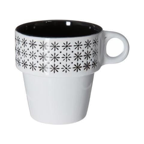 Set Di 6 Tazze In Porcellana Su Rastrelliera, Tazze Da Caffè, Set Di Tazze, Tazze In Porcellana, Tazze Nere, Tazze Su Rastrelliera - Foto 2