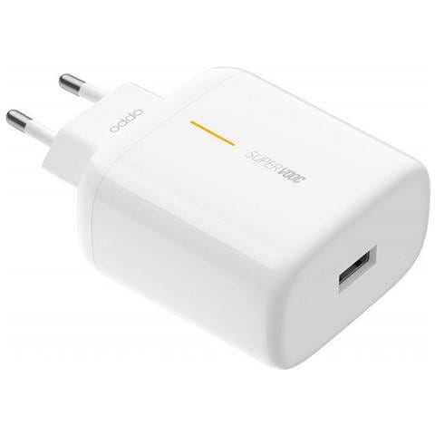 Caricabatterie Originale Per Casa Usb Supervooc Vca7gach 65w White Bulk Per Reno4 Find X3 - Foto 2