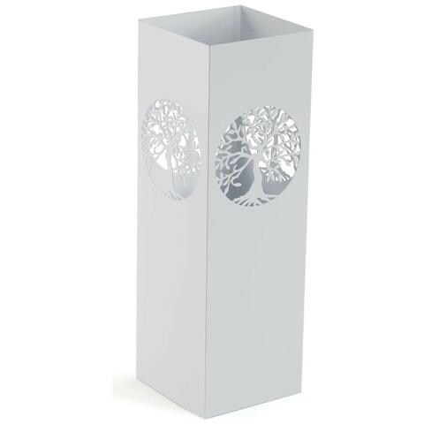 Portaombrelli Albero Della Vita Bianco Metallo Ferro 15 X 49 X 15 Cm - Foto 1