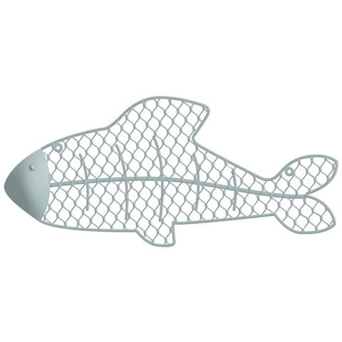 Quadro Pesce 50,17 X 2,54 X 22,23 Cm Azzurro Metallo - Foto 1