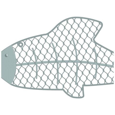 Quadro Pesce 50,17 X 2,54 X 22,23 Cm Azzurro Metallo - Foto 2