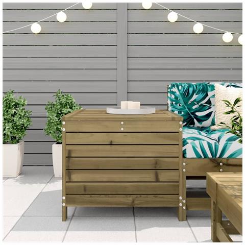Poggiapiedi da Giardino 62x63,5x53,5cm Legno Impregnato di Pino - Foto 3