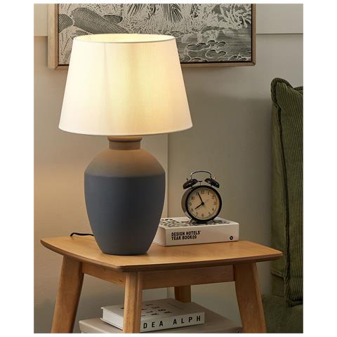 Lampada Da Tavolo Arcos Ceramica Grigio - Foto 7