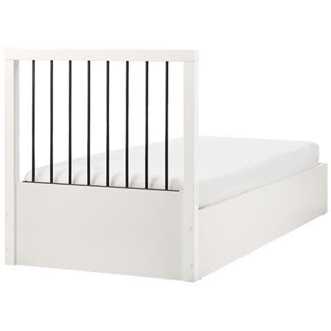 Letto Singolo Con Contenitore Bianco 90 X 200 Cm Rouvillers - Foto 8