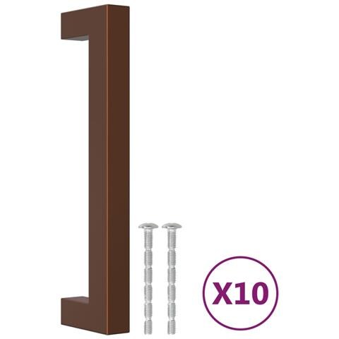Maniglie per Mobili 10pz Bronzo 128mm in Acciaio Inox - Foto 2