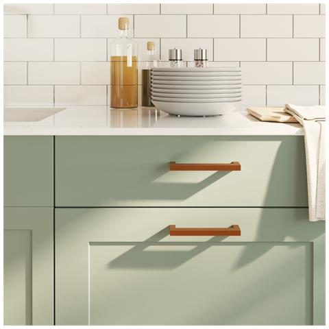 Maniglie per Mobili 10pz Bronzo 128mm in Acciaio Inox - Foto 1