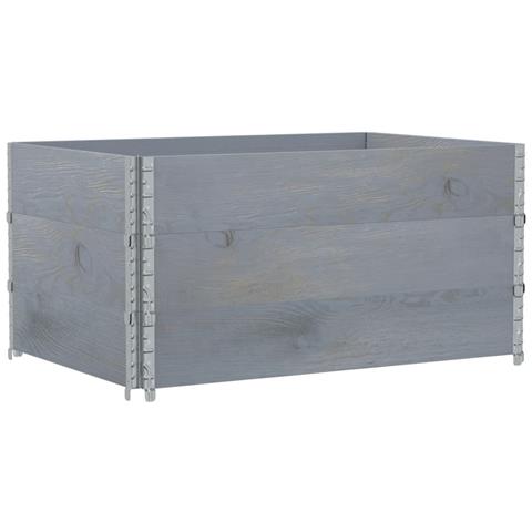 Fioriera Da Giardino Grigia 120x80 Cm Legno Massello Di Pino - Foto 2