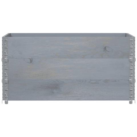 Fioriera Da Giardino Grigia 120x80 Cm Legno Massello Di Pino - Foto 3