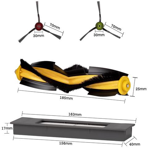 Accessori Ecovacs Deebot Ozmo 920, 950, T5, T8 Aivi Max 10 Parti Multicolor - Foto 2