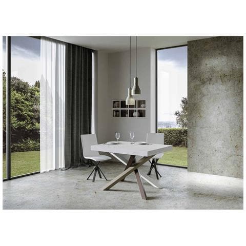 Tavolo Allungabile 90x140/244 Cm Volantis Premium Bianco Frassino Telaio 4/c - Foto 4