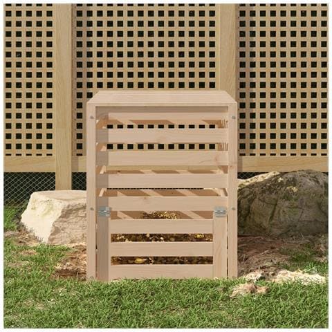 Compostiera 63,5x63,5x77,5 Cm In Legno Massello Di Pino - Foto 1