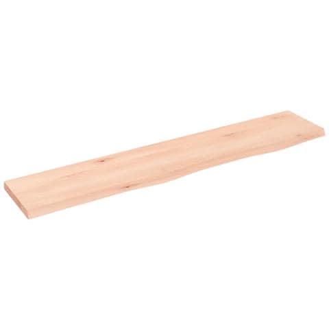 Ripiano A Parete 100x20x2 Cm Legno Massello Rovere Non Trattato - Foto 2