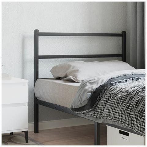 Testiera In Metallo Nero 100 Cm - Foto 1