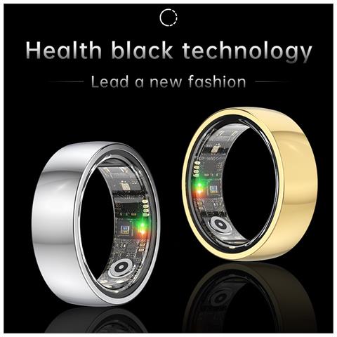 Smart Ring R1000 – Monitor Del Sonno, Bluetooth 5.0, Monitor Dell'ossigeno Nel Sangue Gold 10 - Foto 7