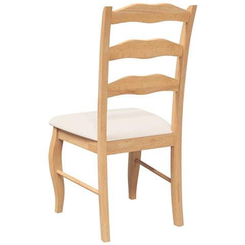 Sedie Da Pranzo Con Cuscini 2 Pz Naturale Legno Massello Hevea - Foto 10