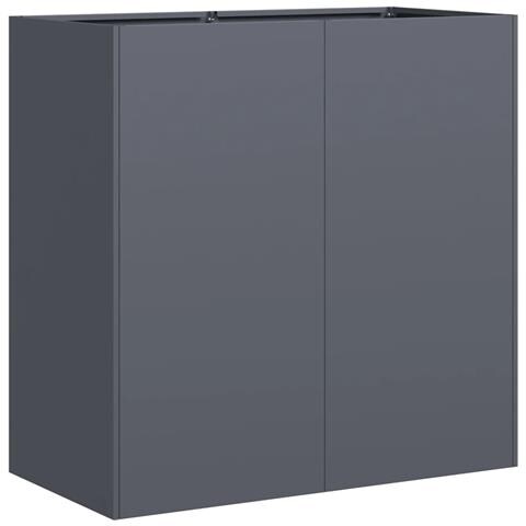 Fioriera Antracite 80x40x80 Cm In Acciaio Laminato A Freddo - Foto 2