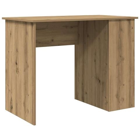 Scrivania Rovere Artigianale 100x55x75 Cm In Legno Multistrato - Foto 2