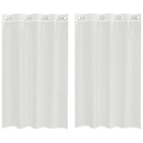 Tende In Voile Con Occhielli 2 Pz Bianco - Foto 2