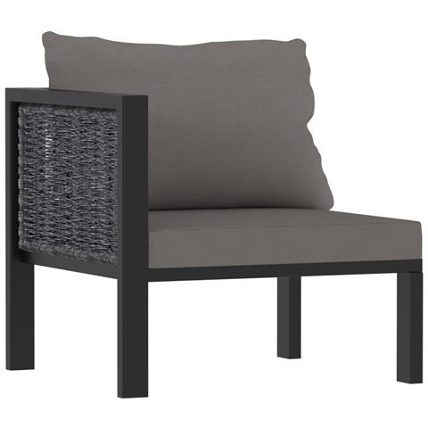 Lusso Casadino -  Set Divani Da Giardino 8 Pz Con Cuscini In Polyrattan Antracite - Foto 8