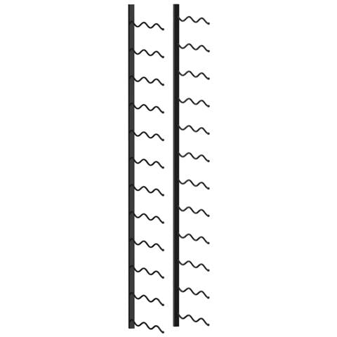 Portavini Da Parete Per 24 Bottiglie Nero In Ferro - Foto 2