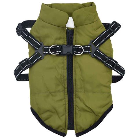 Cappotto Cani Imbracatura Impermeabile Riflettente Verde L36 - Foto 2