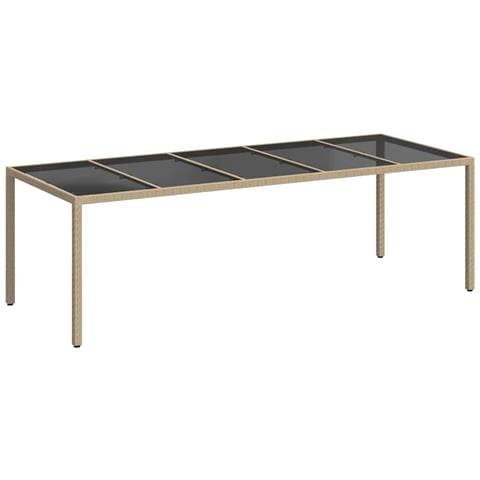 Tavolo da Pranzo da Giardino Beige 250x100x75 cm Polyrattan - Foto 1