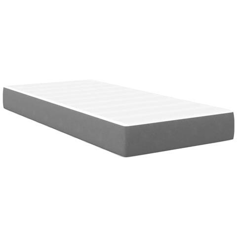 Materasso a Molle Pocket  Grigio Chiaro Medio 100x200x20 cm Tessuto - Foto 1